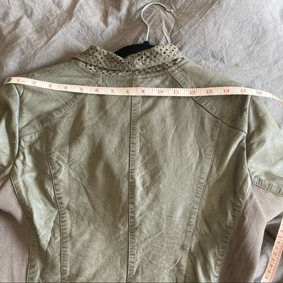 Bano eeMee Genuine Leather Biker Jacket - Picture 15 of 16